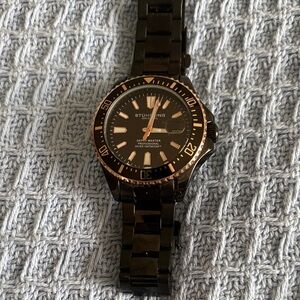 Stuhrling Original Black and Gold Men's Watch